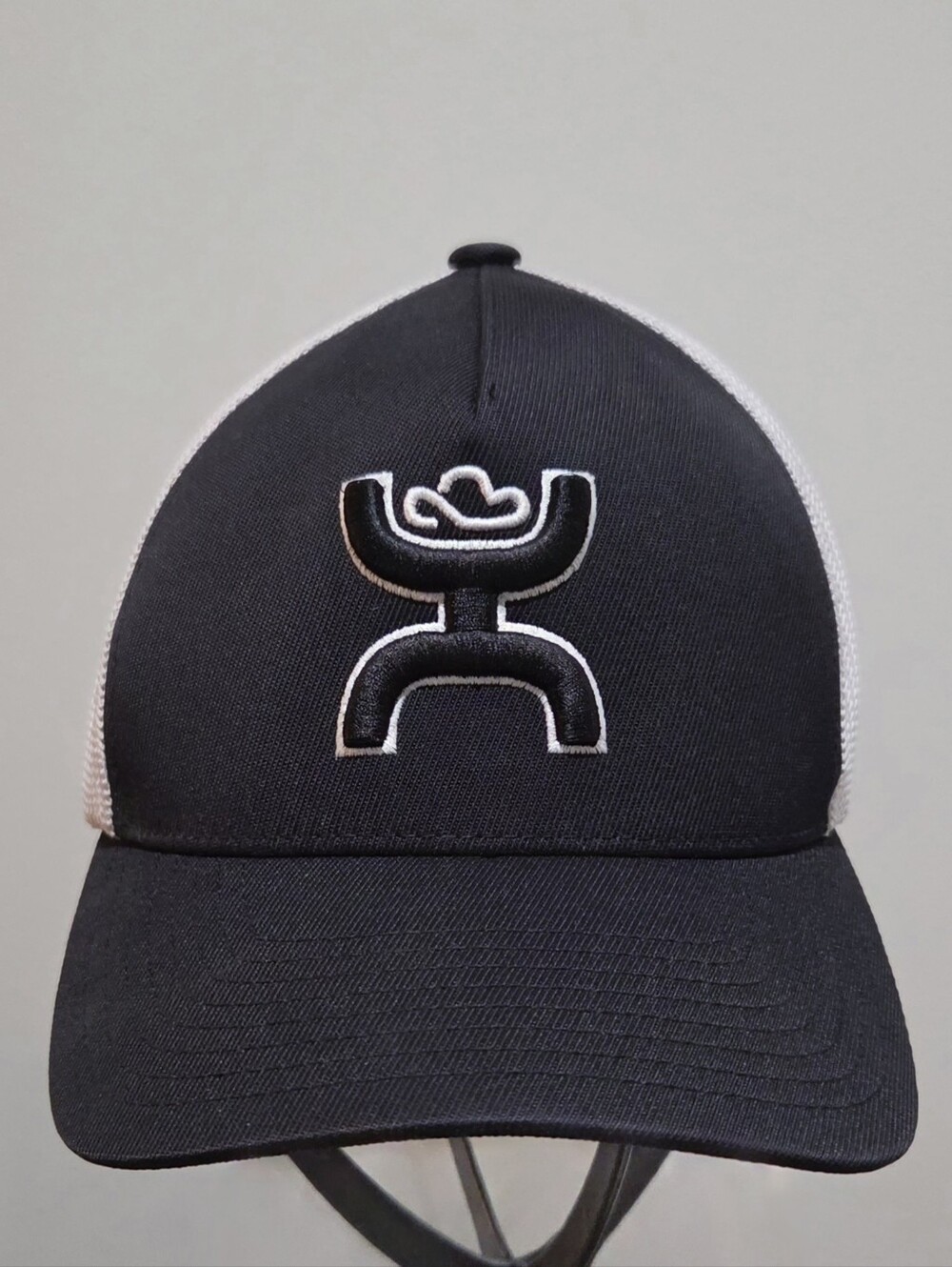 Hooey Sterling Black & White Mesh Trucker Hat Size S-M Flexfit